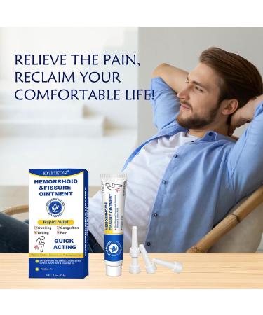 Hemorrhoid & Fissure Ointment Hemorrhoid Treatment 4% Lidocaine and Phenylephrine HCI Rapid Relief for Internal & External Hemorrhoids Soothes Pain Reduces Swelling Calms Itching Fast (42.5g) 1 Pack - Buy Online on GoSupps.com