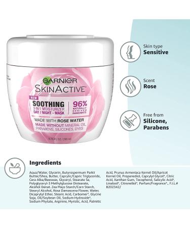 Garnier SkinActive Soothing 3-in-1 Moisturizer with Rose Water - 6.75 fl oz (200 ml) - Buy Online on GoSupps.com