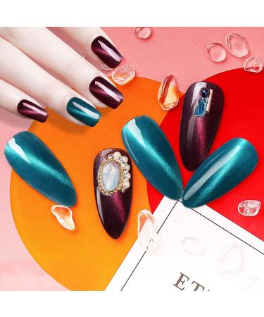 Dazzle with Omainy Cat Eye Gel Nail Polish Set - Soak Off UV LED Nail Art - 6 Colors + Magnet Included - Buy Online on GoSupps.com