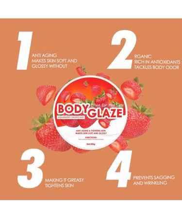 Body Glaze Strawberry Shortcake Strawberry Body Butter for Women Firming Body Cream Moisturizing Skincare Body Butter Cream Anti-Aging & Tightens Skin Moisture For Long-Lasting - Buy Online on GoSupps.com