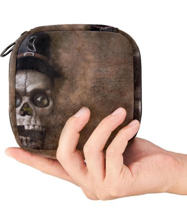 Skull Period Bag - Large Menstrual Cup Pouch & Sanitary Napkin Organizer - Buy Online on GoSupps.com