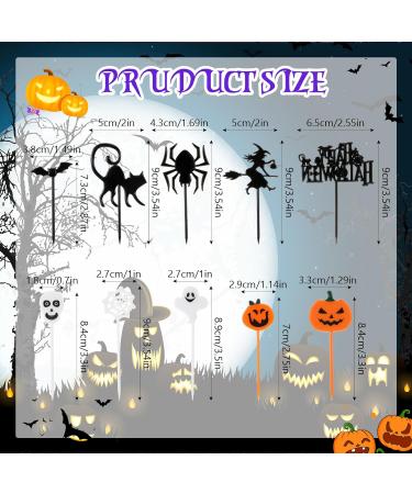 Tioncy 200 Pcs Halloween Cupcake Toppers Halloween Plastic Picks Halloween Food Picks Funny Plastic Picks Ghost Pumpkin Spiders Bat Skull Cupcake Toppers for Halloween Birthday Themed Party Food Fruit - Buy Online on GoSupps.com
