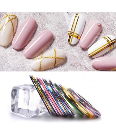 42 Color Nail Art Striping Tape Kit | Multi-Colored Matte Tape for Creative Nail Designs - Mermaid Candy Colors - Buy Online on GoSupps.com