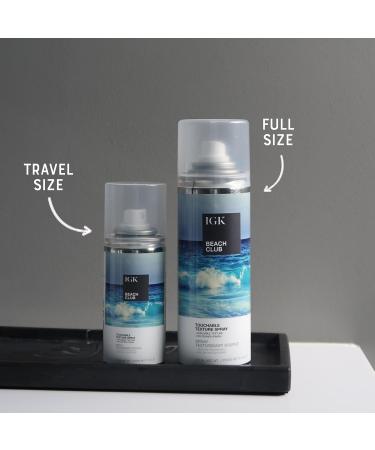IGK BEACH CLUB Touchable Texture Spray | Hold + Volume + Lightweight | Vegan + Cruelty Free | 5 Ounce + 1.7 Ounce (Pack of 2) - Buy Online on GoSupps.com
