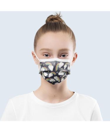 50-Piece Small Size Dark Rainbow Disposable Face Masks | Made in Germany | CE Certified | Breathable Triple Layer | Elastic Earloops | 99.78% Filtration - Buy Online on GoSupps.com