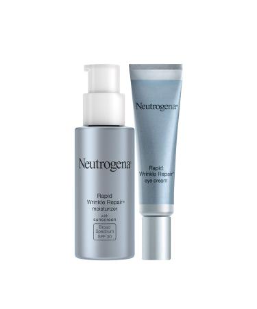 Neutrogena Rapid Wrinkle Repair Retinol Facial Moisturizer with SPF 30 Sunscreen 1 fl. oz & Rapid Wrinkle Repair Retinol Under-Eye Cream 0.5 oz - Buy Online on GoSupps.com