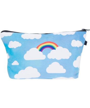 PREMYO Small Cosmetic Bag - Stylish Makeup & Pencil Case for Women - Rainbow Design - Buy Online on GoSupps.com