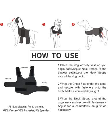 Cattamao Comfort Dog Anxiety Relief Coat - Calming Vest for XS-XL Dogs | Thunder Shirt Jacket (Navy) - Buy Online on GoSupps.com