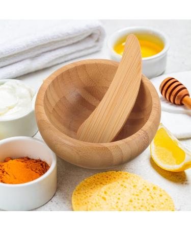 FOMIYES Clay Mask Bowl Set - Bamboo & Wood Mixing Bowls for Skincare | Silicone & Wooden Facial Mask Bowls for Beauty Treatments - Buy Online on GoSupps.com