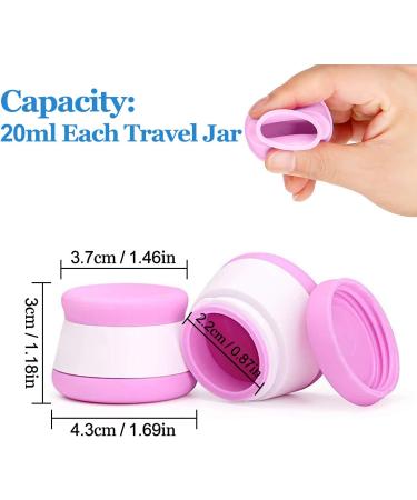 4 Pack Multi-Colored Cosmetic Containers 20ml - Silicone Screw Cap for Creams Lotions & Tablets - Ideal for Travel & Outdoor Use - Buy Online on GoSupps.com