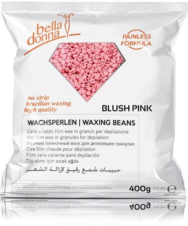 Bella Donna "Blush Pink" Wax Pearls for Stripless and Painless Hair Removal 400g -Flexible and Creamy Formula Blush Pink 400 g (Pack of 1) Beads