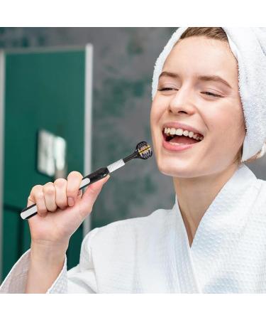 Buy Ergonomic Black Toothbrush with Soft Bristles | Non-Slip Design | 3-Sided Sensory for Sensitive Gums - Shop Internationally - Buy Online on GoSupps.com