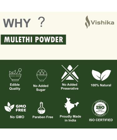 VISHIKA 100% Natural Pure Mulethi Powder | Yashimadhu | Liquorice | Glycyrrhiza Glabra | Best for Hair and Skin Care (400 G (Pack of 1) - Buy Online on GoSupps.com