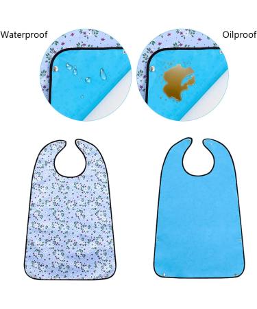 HACLEN Waterproof Adult Bib for Men Elderly Women Senior Adult Bibs for Eating with Crumb Catcher Reusable Washable 1 - Buy Online on GoSupps.com