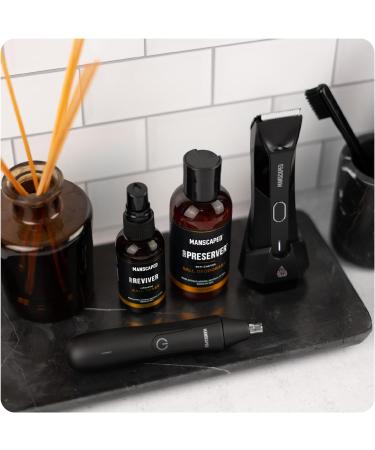 MANSCAPED Grooming Essentials 4.0: Lawn Mower 4.0 Electric Trimmer, Weed Whacker Nose Hair Trimmer, Crop Preserver & Reviver, Toiletry Bag - Buy Online on GoSupps.com
