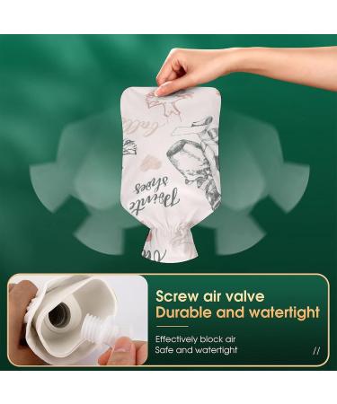 Hot Water Bottle with Lid - Ballet Pattern Rubber Bag for Pain Relief Cramps & Foot Warmer | Hot & Cold Therapy - Buy Online on GoSupps.com