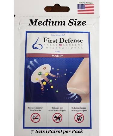 First Defense Nasal Screens - Pick-A-Size and Quantity Packs (1-Pack Medium)