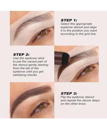  smashing Eyebrow Stamps - Waterproof Pigmented Eyebrow Power Stamp Kit | Brow Tint Kit Fine Texture Sweatproof for Drawing Eyebrow Shape Smashing - Buy Online on GoSupps.com