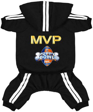 Dog Hoodies Dog Clothing 4 Legs Overall Football Mvp Fleece Sweater Winter Sweat Shirt Shirt Warm Cotton Hoodie For Small Dog Means Big Dog XL Black
