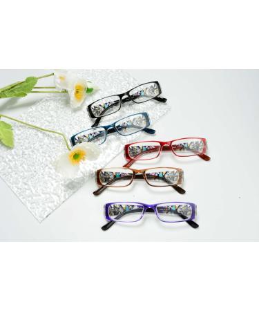 Shop Eyekepper 5-Pack Stylish Women's Reading Glasses +2.75 - Crystal Aeropittura Arms & Spring Hinges - International Shipping Available - Buy Online on GoSupps.com