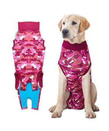 Suitical Recovery Suit Dog XL Pink Camouflage Pink Camouflage XL
