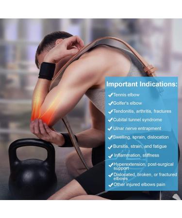 Elbow Splint & Tendonitis Brace for Cubital Tunnel Syndrome - 4 Removable Metal Spring Splints Elbow Immobilizer for Ulnar Nerve Entrapment - Golfers Elbow (S/M - Buy Online on GoSupps.com