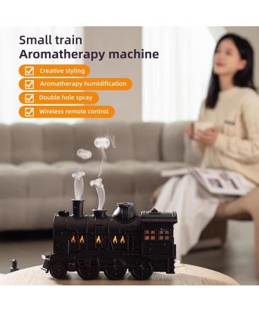 300ml Train Humidifier with Remote Control - Auto Shut-Off 2 Light & Mist Modes - Essential Oil Diffuser for Home Office & Hotel - Green & Yellow - Buy Online on GoSupps.com