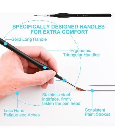 10 PCS Miniature Paint Brushes Kit - Fine Detail Painting Brush Set for Watercolor, Oil, Acrylic, Nail, Line Drawing - Micro Professional Tiny Paints Brushes for Scale Models - PSISO - Buy Online on GoSupps.com