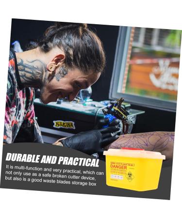 Minkissy Recycling Box for Sharp Needles & Blades - Waste Disposal Container for Syringes & Razors - Safe Easy Storage Solution - Buy Online on GoSupps.com