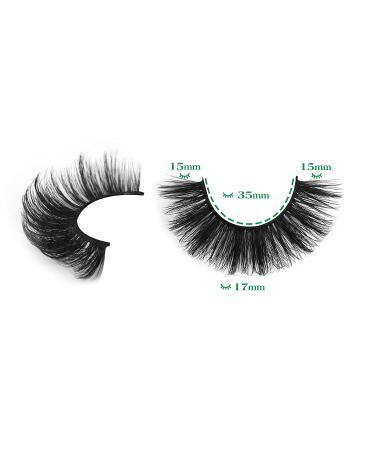 Wiwoseo 3D Faux Mink Eyelashes - 10 Pairs Natural Wispy & Fluffy 17MM Dramatic Effect - Buy Online on GoSupps.com
