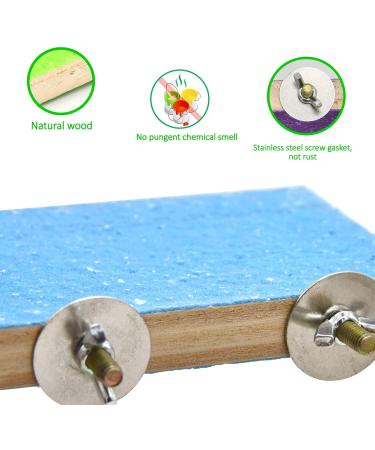 2 Pack Colorful Bird Perch Stands | Natural Wood Playground for Parrot, Budgies, Cockatiels | Cage Accessories & Exercise Toys - Buy Online on GoSupps.com