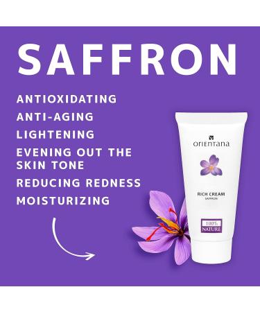 Orientana - Natural Rich Face Cream Saffron | 99.7% Natural Organic | Shea Butter | Anti Aging Acne Dark Spots & Redness Moisturiser For Women | Hydrating Firming Mature Sensitive Skin - 30g - Buy Online on GoSupps.com