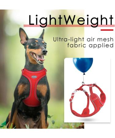 ThinkPet No-Pull Dog Harness | Breathable & Adjustable Running Harness for Small Medium & Large Dogs | Safe Control Padded Reflective Design - Red 1 Pack - Buy Online on GoSupps.com