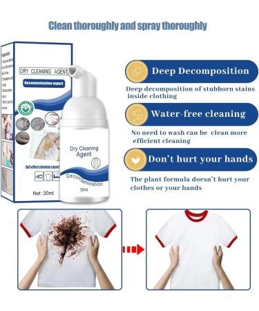 Dry Cleaning Agent Dry Foam Cleaner for Clothes Active Enzyme Clothing Stain Remover All Purpose Rinse-Free Cleansing Spray Fast and Efficient Decontamination 2PCS - Buy Online on GoSupps.com