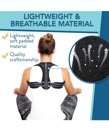 Adjustable Posture Corrector - Effective Clavicle Neck & Back Support Brace for Men & Women - Comfortable Back Straightener & Spine Support - Buy Online on GoSupps.com
