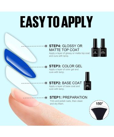 TOMICCA Gel Base and Top Coat Set - Matte and Glossy No Wipe Finish for Nail Art - 15ML 3 PCS - Buy Online on GoSupps.com