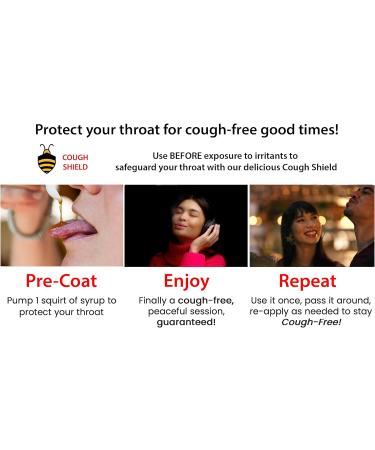 Stop Dry Cough with Cough Shield - 100% Natural Honey-Based Syrup with Slippery Elm & Marshmallow Root - 220 Servings - Buy Online on GoSupps.com