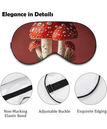 Sleep Mask for Men & Women - Breathable Red Mushroom Eye Cover | Adjustable Light Blocking Eyeshade for Sleep & Naps - Buy Online on GoSupps.com