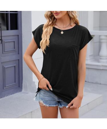 Buy Golatcr Women's Monochrome Round Short Summer T-shirt | Loose Sports Tops | Cotton Basic T-shirts in Blue & Black | Plus Size Available - Buy Online on GoSupps.com
