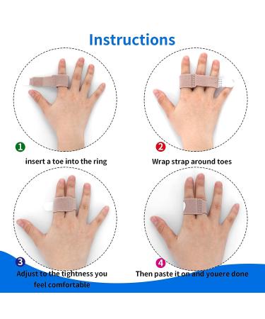WLLHYF 10 PCS Fabric Finger Toe Wraps - Cushioned Bandages for Sprained & Broken Toes - Buy Online on GoSupps.com