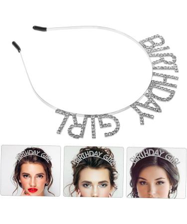 Mikinona Headband Jewelry Birthday Hair Accessories Birthday Headbands for Adults Birthday Rhinestone Headband Rhinestone Headband for Birthday Women's Zinc Alloy Props Three-dimensional - Buy Online on GoSupps.com