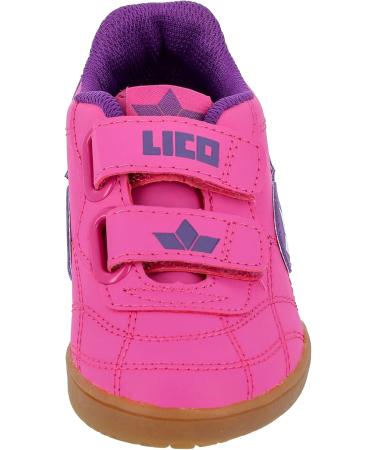 Lico Unisex Kids Bernie V Indoor Trainers - Velcro Fasteners Size 32 EU Pink Purple White - International Shipping Available - Buy Online on GoSupps.com