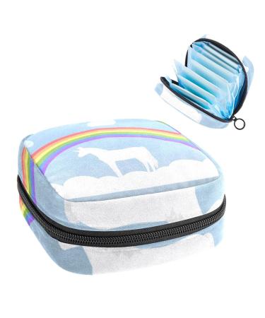 Women's bonds Storage bags Stillpad holder Cute unicorns Portable period kit pocket feminine product bag for women girls color3