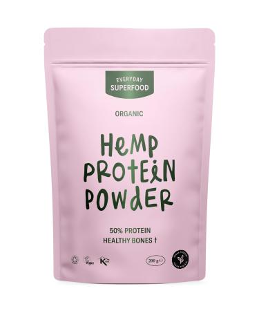Organic Hemp Protein Powder 200g Hemp Isolate 50% Protein Hemp Cold Pressed Hemp Seeds Powder a Keto Ingredient Certified Organic Kosher Vegan 200 g (Pack of 1)