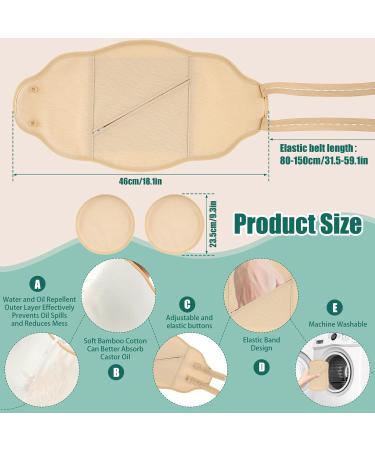 Duety 2/3Pcs Neck Waist Oil Pack Set Washable Reusable Essential Oil Wrap Mess-Free Oil Pack Wrap with Adjustable Elastic Strap Comfortable Oil Pack Leak-Proof Oil Pack for Neck Waist Relaxing 1 pair of chest pads Khaki No. 2 waist - Buy Online on GoSupps.com