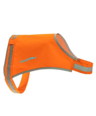 SafetyPUP XD Lite Dog Vest. Coverage to Mid Back. Reflective Hi Visibility Blaze Orange Fluorescent Fabric Helps to Keep Them in Sight and Safe On and Off Leash. Medium Orange