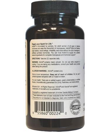 Avlimil Hormone Balance & Menopause Support | 1-Month Supply for Mood Swings, Hot Flashes & Night Sweats - with Isoflavones, Black Cohosh, Red Clover & More - Buy Online on GoSupps.com