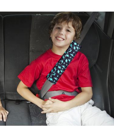 Luyoah Kids Dinosaur Car Seat Belt Pillow 2Pcs - Soft Comfort Cushion for Children Boys Girls - Shoulder Strap Pad for Safety & Comfort - Buy Online on GoSupps.com