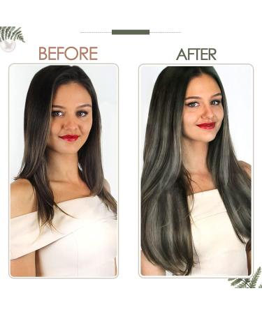 Runatur Real Hair Weft Extensions - 30cm Black Silver Seamless Tressen | 80g Smooth Sew-in Hair Extensions - Buy Online on GoSupps.com