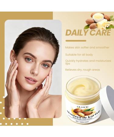 Henjunu 120 g shea butter organic shea butter shea butter cream pure and natural naturally smooth shea butter suitable for all skin and hair types - Buy Online on GoSupps.com